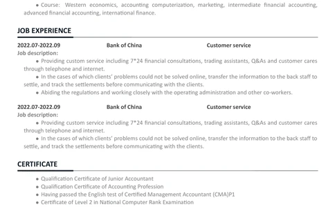 3中英文对照简历(85)_简历模板_英文简历模版86套2025版_