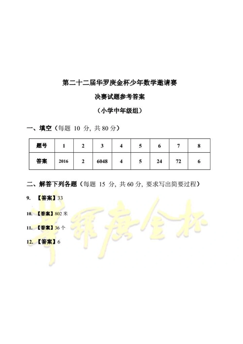 华罗庚杯1986-2020初赛复赛全真精华宝典133套_小学奥数希望杯华杯赛数学竞赛历年真题试题试卷答案解析电子版_1华杯赛103套Word版真题
