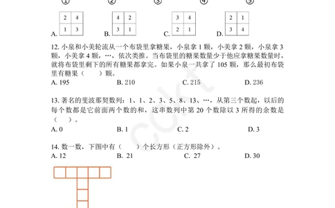 试卷-第24届WMO省级测评三年级试卷_小学奥数希望杯华杯赛数学竞赛历年真题试题试卷答案解析电子版_赠送5WMO历年真题_24届WMO3-6年级真题及答案