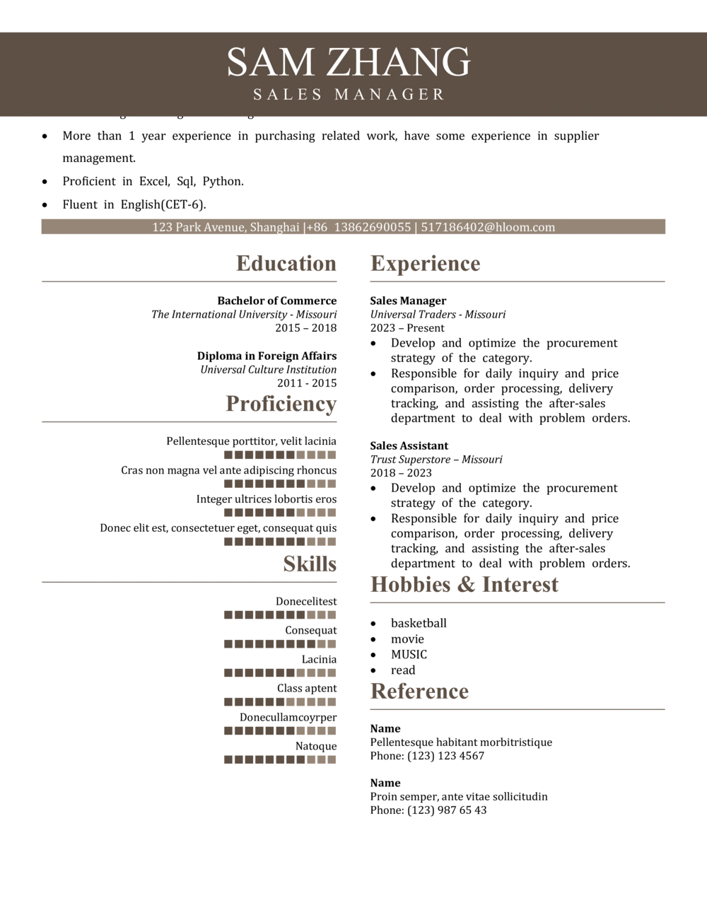 2高端简洁英文CV简历(67)_简历模板_英文简历模版86套2025版_
