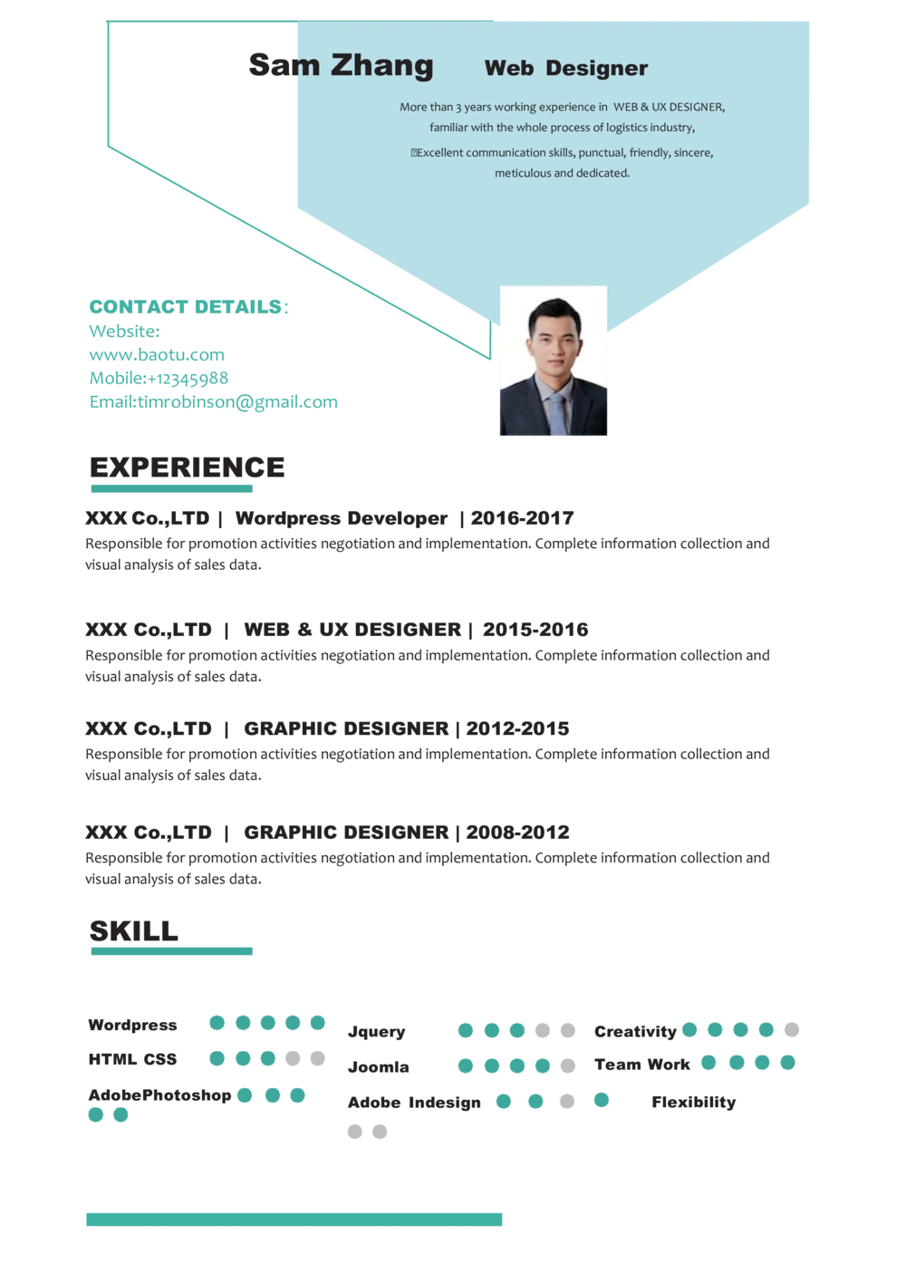 2高端简洁英文CV简历(51)_简历模板_英文简历模版86套2025版_