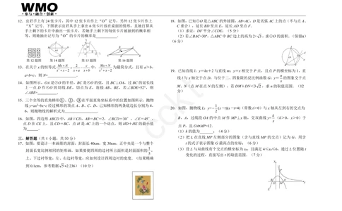 WMO9年级_小学奥数希望杯华杯赛数学竞赛历年真题试题试卷答案解析电子版_赠送5WMO历年真题_21届WMO3-9年级真题与答案