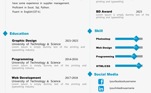 2高端简洁英文CV简历(63)_简历模板_英文简历模版86套2025版_