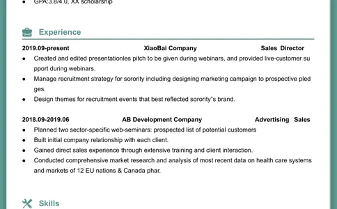2高端简洁英文CV简历(76)_简历模板_英文简历模版86套2025版_