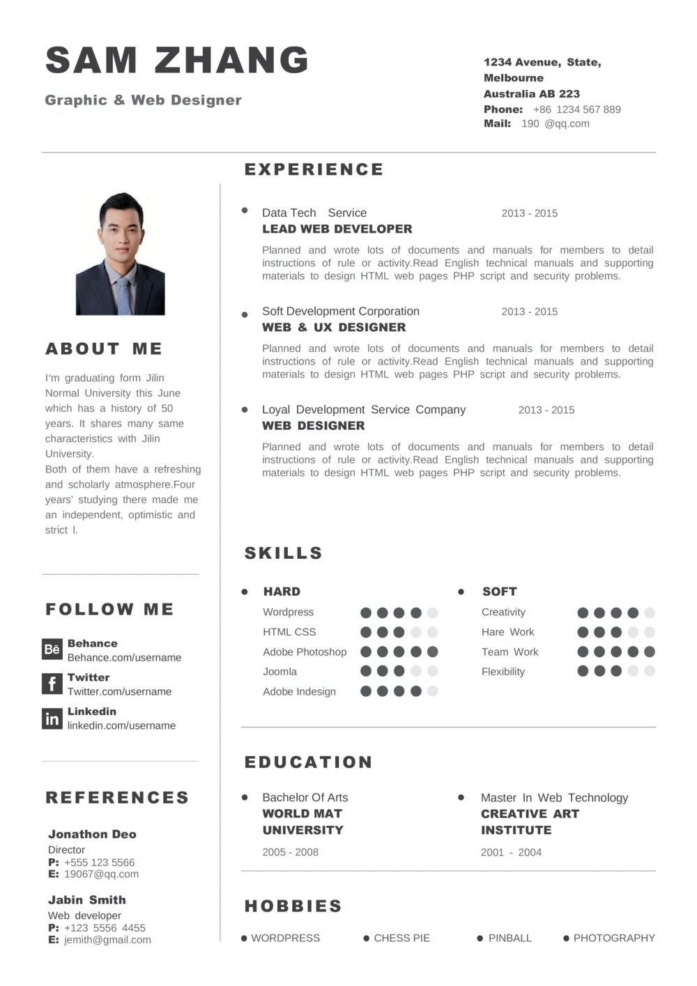 2高端简洁英文CV简历(31)_简历模板_英文简历模版86套2025版_