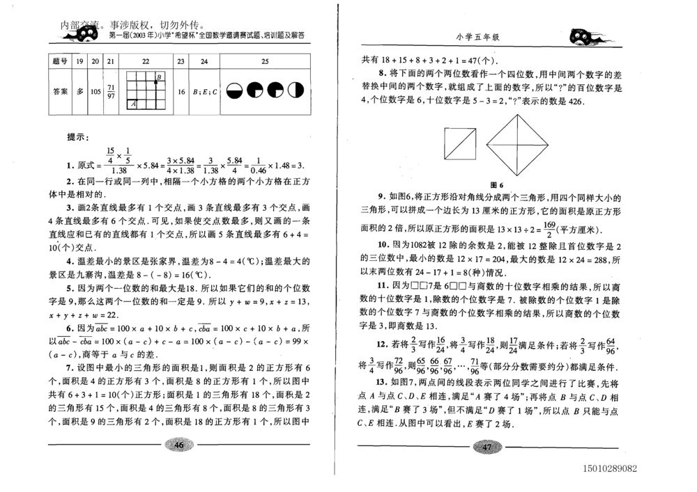 1~7届全国数学希望杯邀请赛（4~6年级）_小学奥数希望杯华杯赛数学竞赛历年真题试题试卷答案解析电子版_3希望杯46套Word版真题