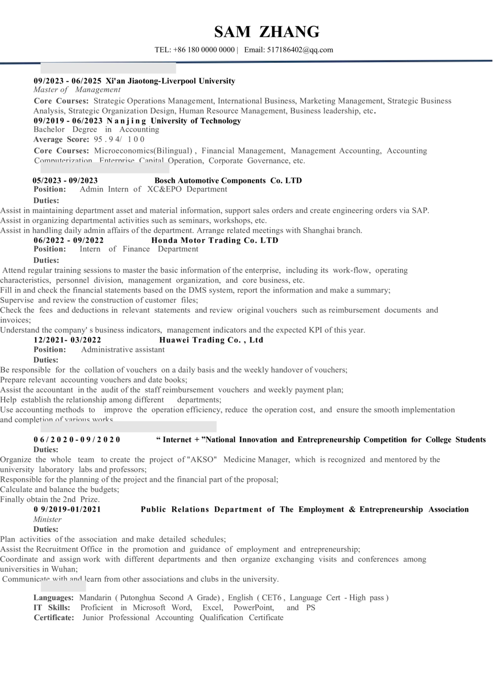 1极简气质英文CV简历(8)_简历模板_英文简历模版86套2025版_
