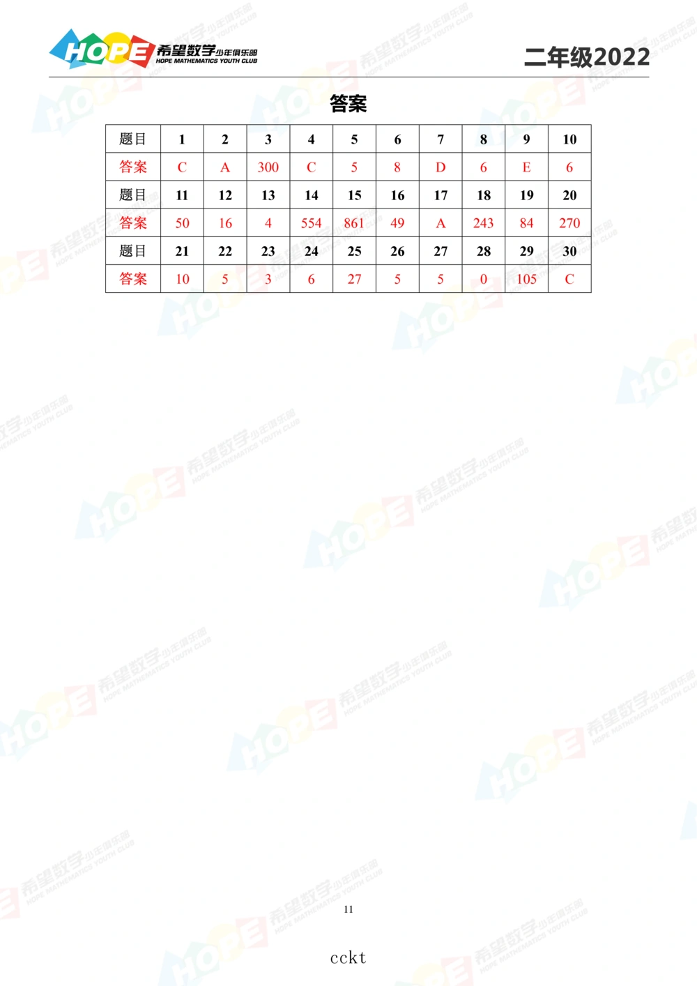 2022冬令营2年级_小学奥数希望杯华杯赛数学竞赛历年真题试题试卷答案解析电子版_3希望杯46套Word版真题_06-2022冬令营：思维挑战真题PDF