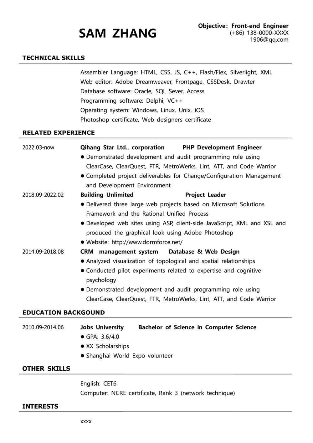 1极简气质英文CV简历(17)_简历模板_英文简历模版86套2025版_
