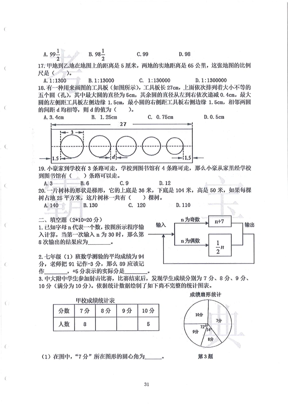 2006-2015中大附中小升初真卷_小学奥数希望杯华杯赛数学竞赛历年真题试题试卷答案解析电子版_赠送4大小联盟、奥校、广外等名校小升初试卷等_06-2006-2015中大附中小升初真卷