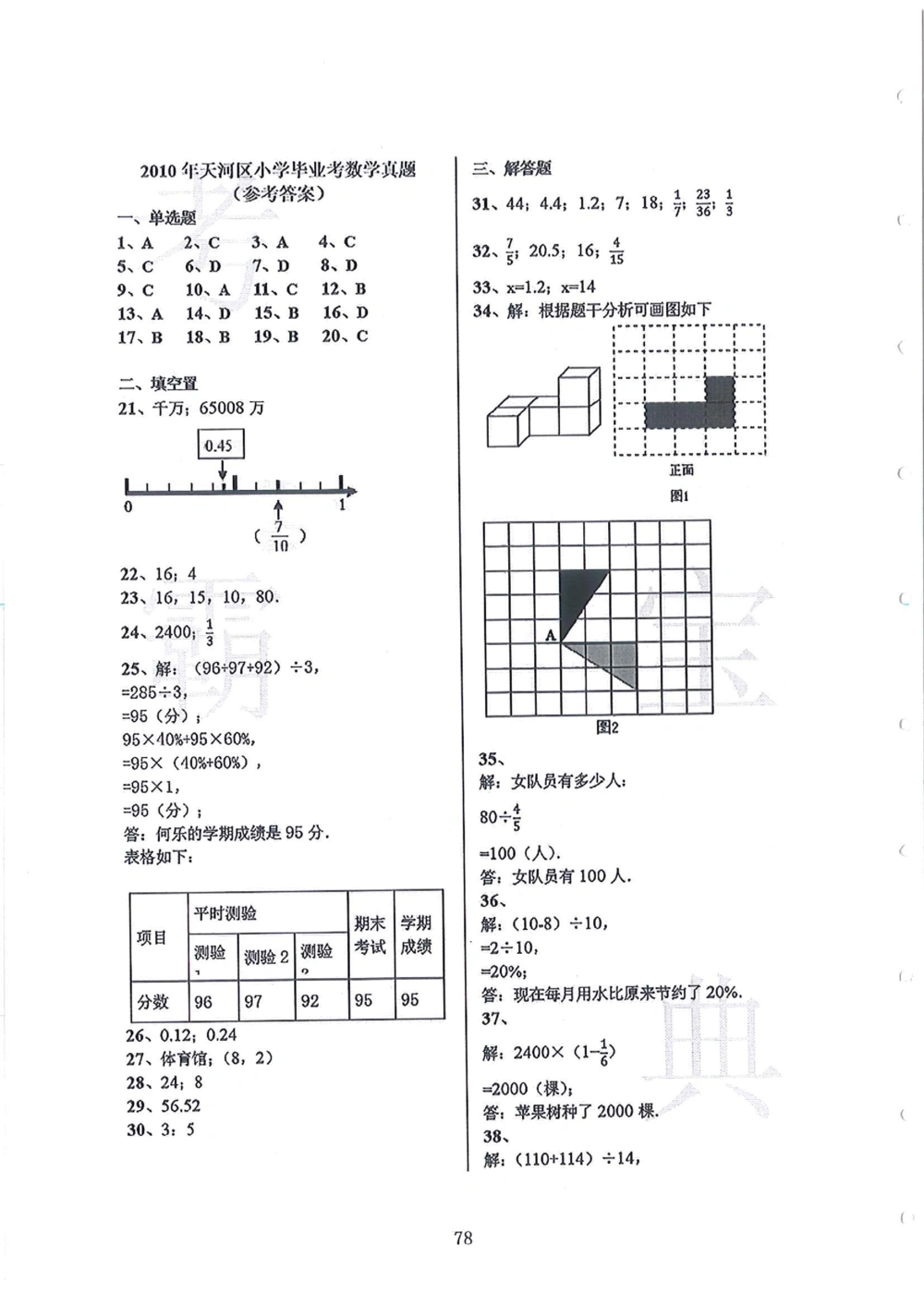 2012-2015广州市各区小学毕业考_小学奥数希望杯华杯赛数学竞赛历年真题试题试卷答案解析电子版_赠送4大小联盟、奥校、广外等名校小升初试卷等_12-2012-2015广州市各区小学毕业考