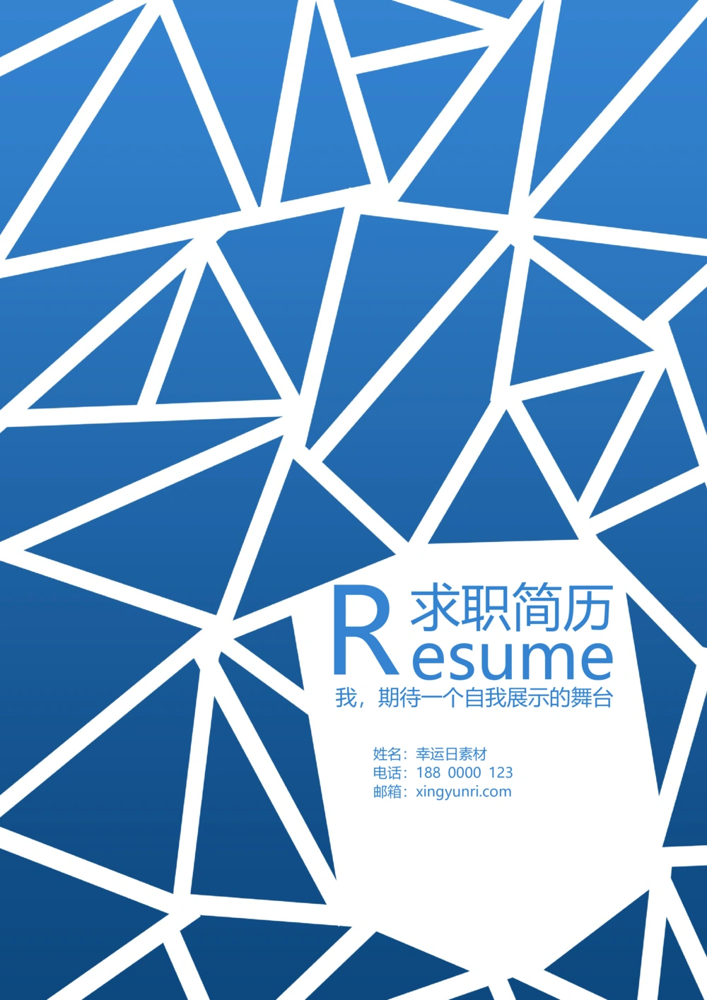 13_简历模板_三页模板封面+简历+自荐信_