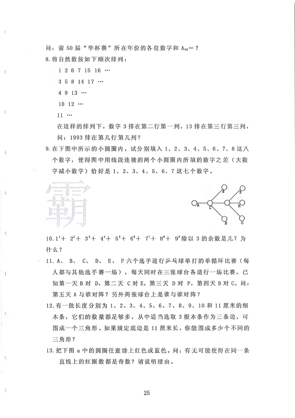 1986-2010华杯赛（初中版）试题+答案_小学奥数希望杯华杯赛数学竞赛历年真题试题试卷答案解析电子版_赠送4大小联盟、奥校、广外等名校小升初试卷等_14-1986-2010华杯赛（初中版）真卷