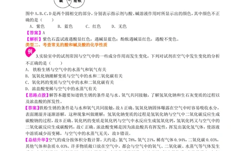 中考总复习：常见的酸和碱及其通性（基础）知识讲解_中考全科复习资料_北京四中绝密资料05中考化学总复习_15总复习：常见的酸和碱及其通性（基础）