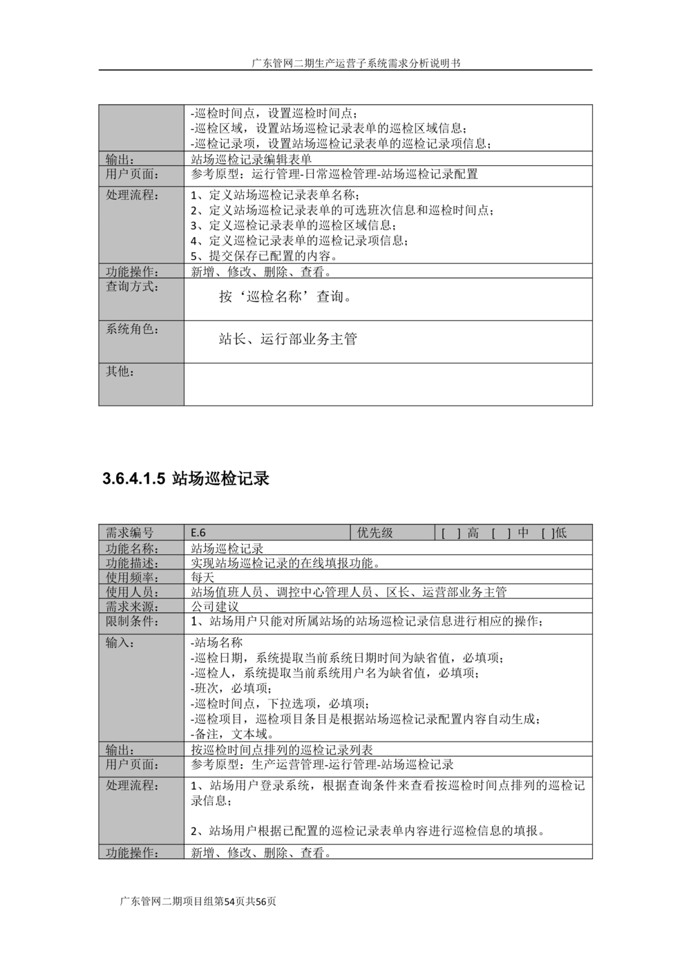 XX管网二期生产运营子系统需求规格说明书（v1.6_436套软件开发需求文档_VD516-软件开发需求文档_10各类系统软件开发需求_更新内容