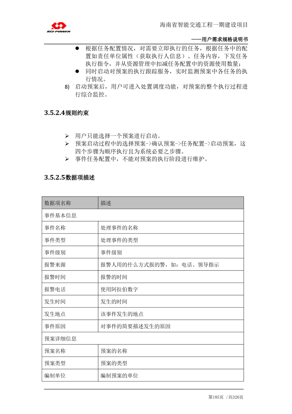 XX省智能交通工程一期建设项目_应急指挥管理系统_需求规格说明书_V0.75_436套软件开发需求文档_VD516-软件开发需求文档_10各类系统软件开发需求_更新内容