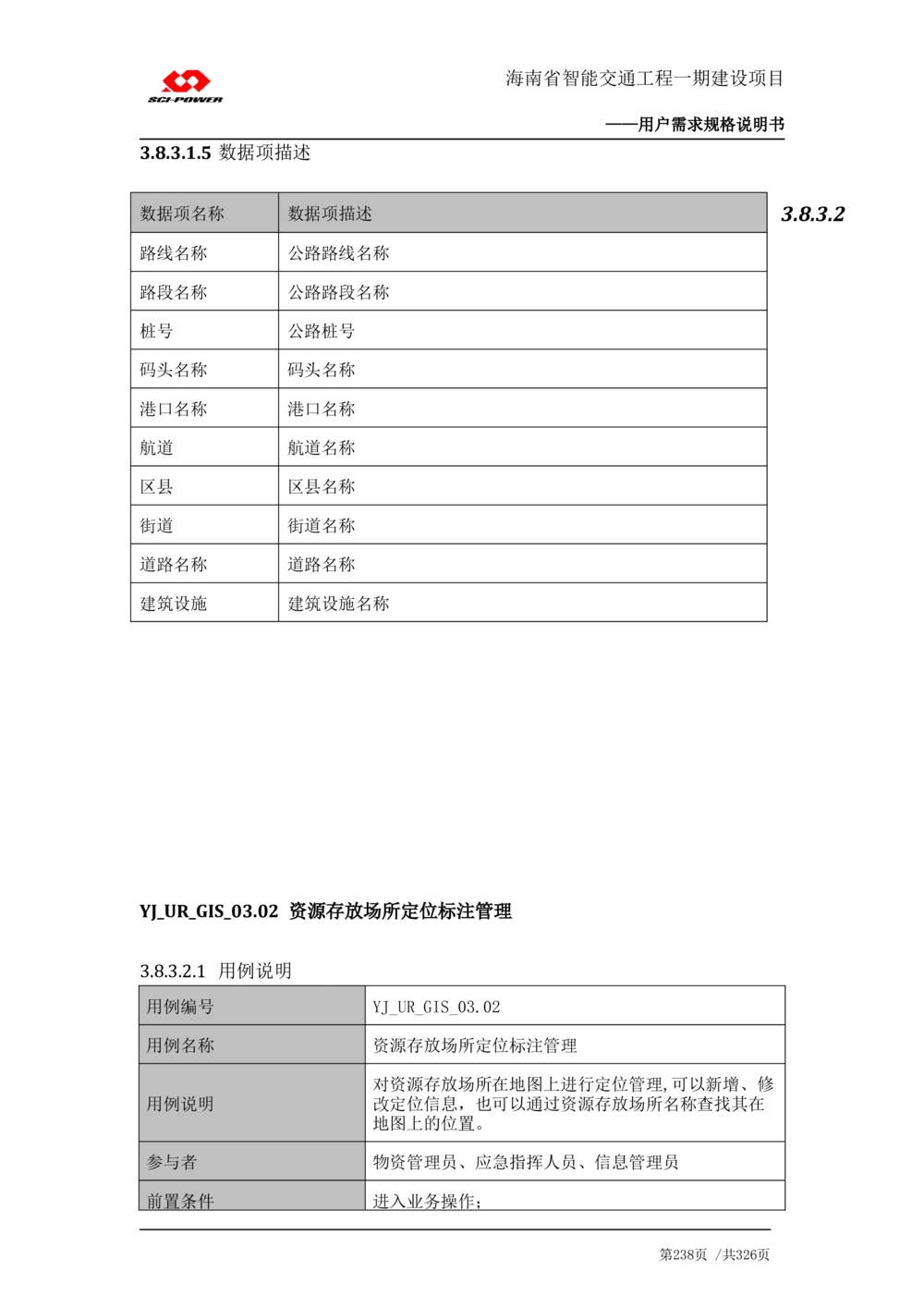XX省智能交通工程一期建设项目_应急指挥管理系统_需求规格说明书_V0.75_436套软件开发需求文档_VD516-软件开发需求文档_10各类系统软件开发需求_更新内容