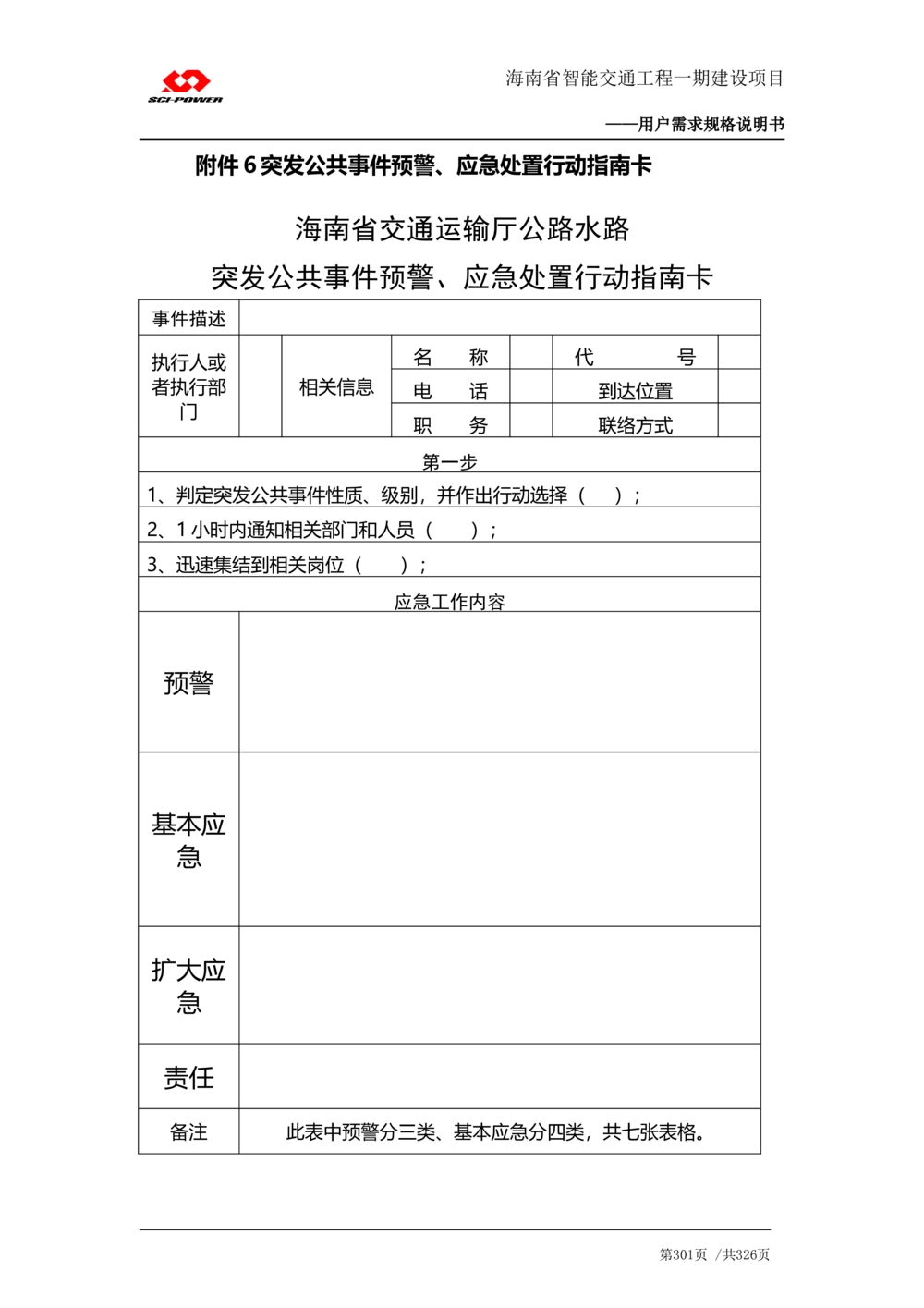 XX省智能交通工程一期建设项目_应急指挥管理系统_需求规格说明书_V0.75_436套软件开发需求文档_VD516-软件开发需求文档_10各类系统软件开发需求_更新内容