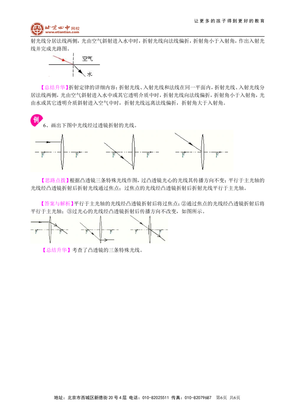 中考冲刺：光学作图专题（基础）知识讲解_中考全科复习资料_北京四中绝密资料04中考物理总复习_48中考冲刺：光学作图专题（基础）
