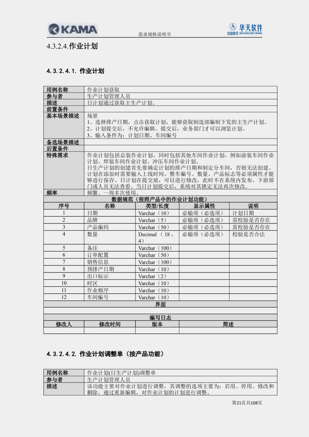XX汽车CMMP项目二次需求规格说明书V0.4.2_436套软件开发需求文档_VD516-软件开发需求文档_10各类系统软件开发需求_更新内容