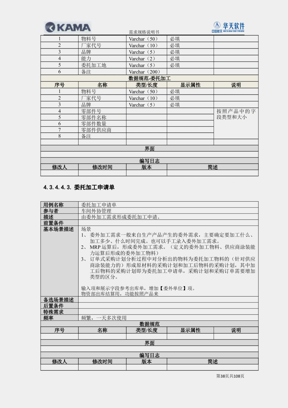 XX汽车CMMP项目二次需求规格说明书V0.4.2_436套软件开发需求文档_VD516-软件开发需求文档_10各类系统软件开发需求_更新内容