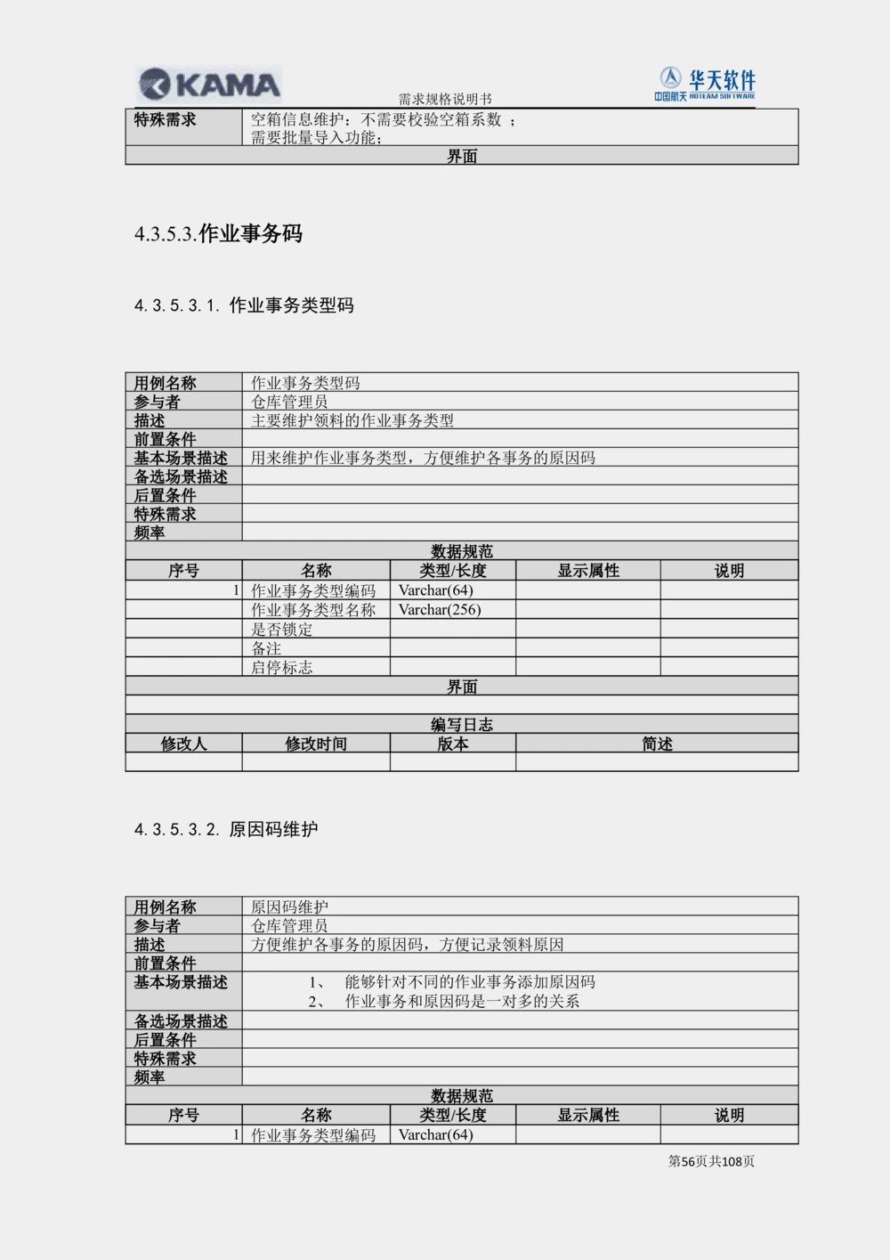 XX汽车CMMP项目二次需求规格说明书V0.4.2_436套软件开发需求文档_VD516-软件开发需求文档_10各类系统软件开发需求_更新内容