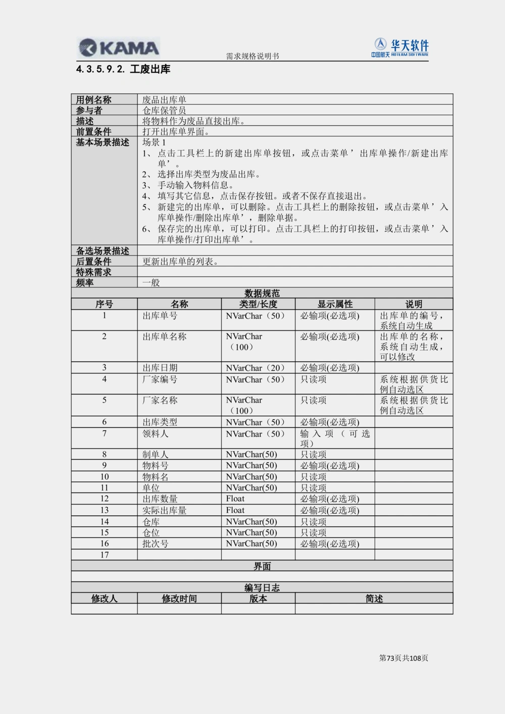 XX汽车CMMP项目二次需求规格说明书V0.4.2_436套软件开发需求文档_VD516-软件开发需求文档_10各类系统软件开发需求_更新内容