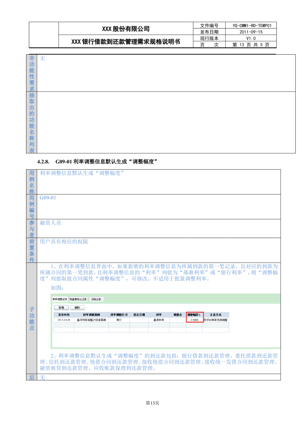 XX银行借款到还款管理需求规格说明书_436套软件开发需求文档_VD516-软件开发需求文档_10各类系统软件开发需求