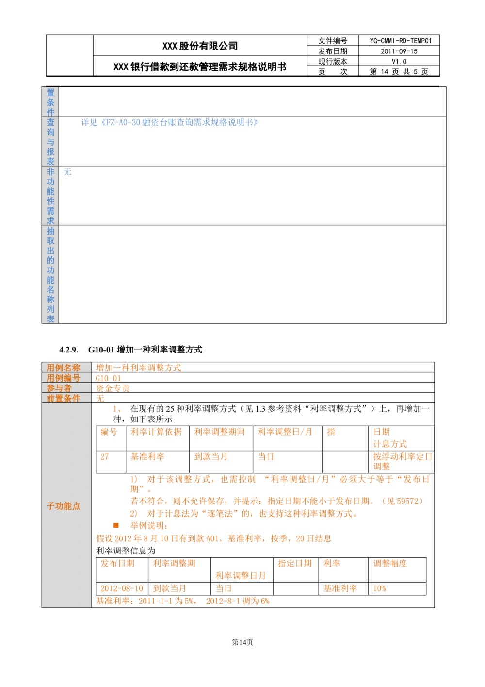 XX银行借款到还款管理需求规格说明书_436套软件开发需求文档_VD516-软件开发需求文档_10各类系统软件开发需求