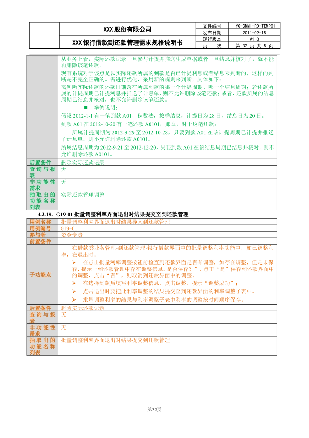 XX银行借款到还款管理需求规格说明书_436套软件开发需求文档_VD516-软件开发需求文档_10各类系统软件开发需求