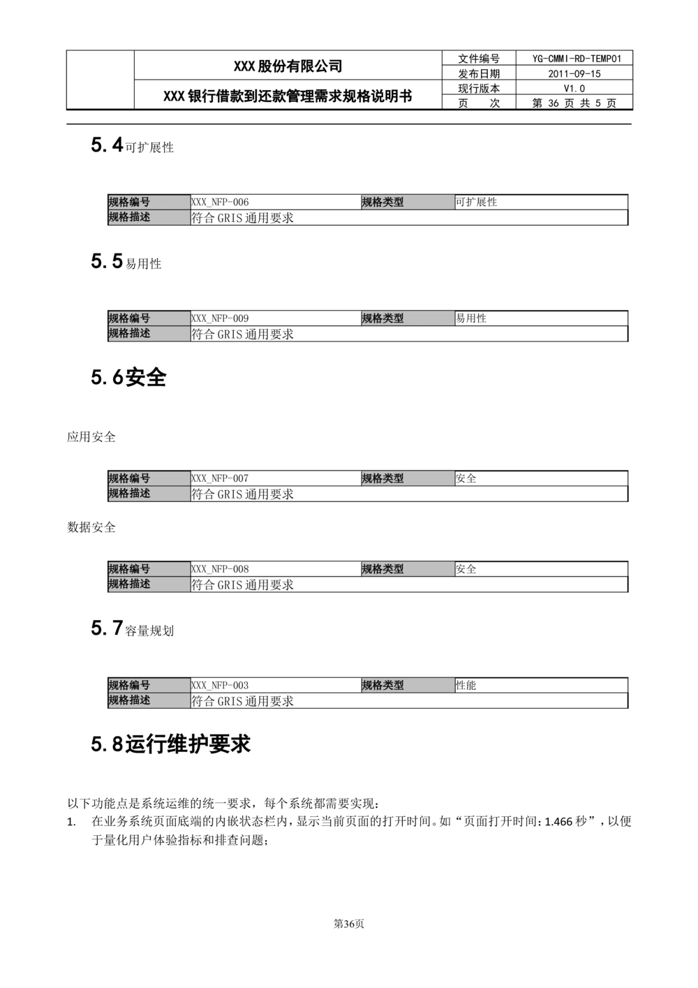 XX银行借款到还款管理需求规格说明书_436套软件开发需求文档_VD516-软件开发需求文档_10各类系统软件开发需求