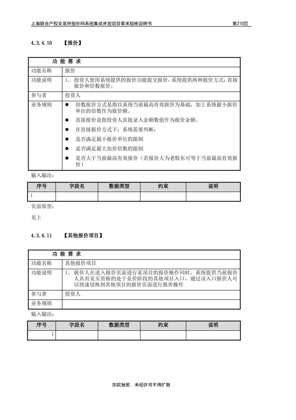 XX产权交易所报价网系统集成开发项目需求规格说明书V0.55_436套软件开发需求文档_VD516-软件开发需求文档_10各类系统软件开发需求_更新内容