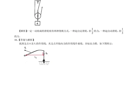 中考冲刺：力学作图专题（基础）巩固练习_中考全科复习资料_北京四中绝密资料04中考物理总复习_46中考冲刺：力学作图专题（基础）