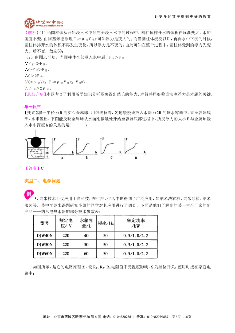 中考冲刺：图表信息专题（提高）知识讲解_中考全科复习资料_北京四中绝密资料04中考物理总复习_45中考冲刺：图表信息专题（提高）