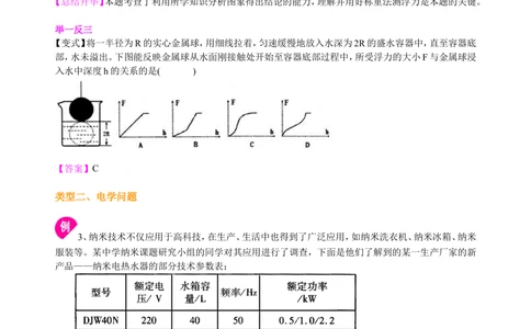 中考冲刺：图表信息专题（提高）知识讲解_中考全科复习资料_北京四中绝密资料04中考物理总复习_45中考冲刺：图表信息专题（提高）