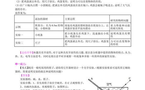 中考冲刺：开放性试题（基础）知识讲解_中考全科复习资料_北京四中绝密资料04中考物理总复习_52中考冲刺：开放性试题（基础）