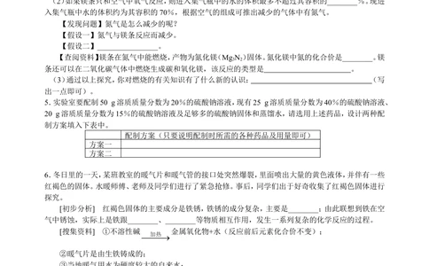 中考冲刺：开放性试题（提高）巩固练习_中考全科复习资料_北京四中绝密资料05中考化学总复习_54中考冲刺：开放性试题（提高）