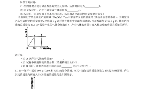 中考冲刺：化学图表题（提高）巩固练习_中考全科复习资料_北京四中绝密资料05中考化学总复习_56中考冲刺：化学图表题（提高）