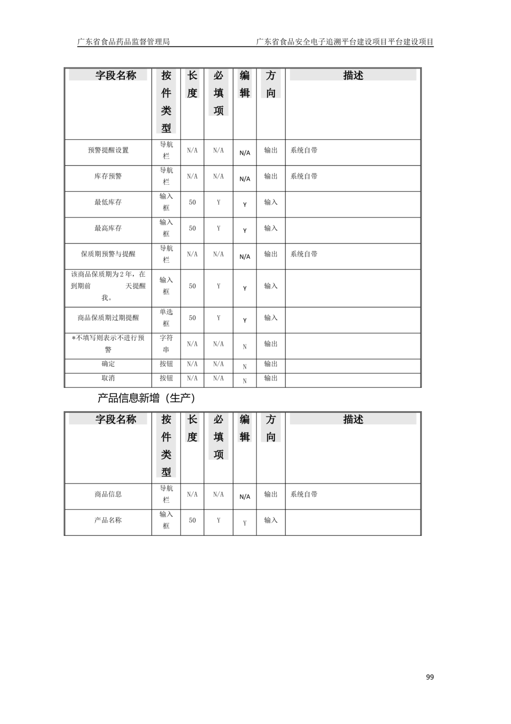 XX省食品安全电子追溯平台-需求规格说明书_436套软件开发需求文档_VD516-软件开发需求文档_10各类系统软件开发需求_更新内容