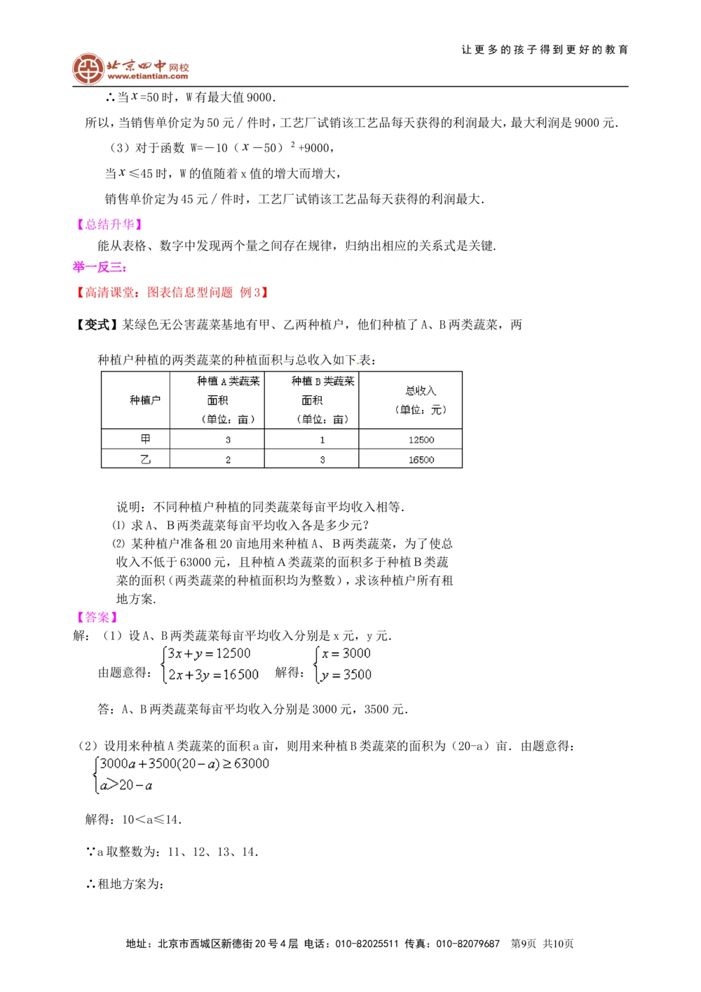 中考冲刺：图表信息型问题--知识讲解（提高）_中考全科复习资料_北京四中绝密资料02中考数学总复习_51中考冲刺：图表信息型问题（提高）