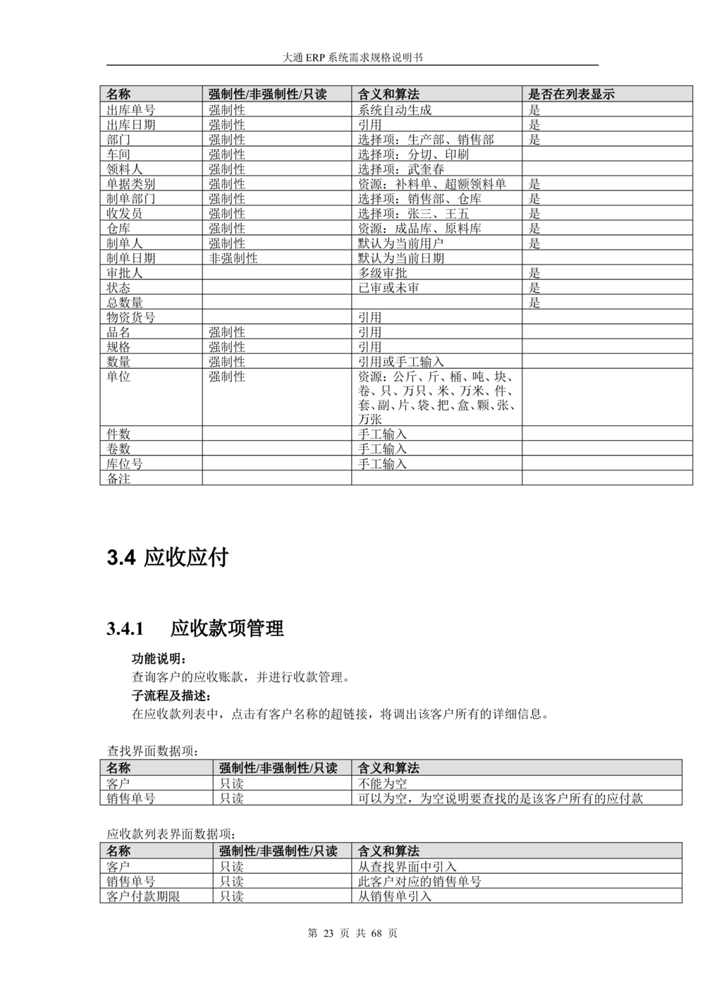 ERP系统需求规格说明书V3.0_436套软件开发需求文档_VD516-软件开发需求文档_10各类系统软件开发需求_更新内容