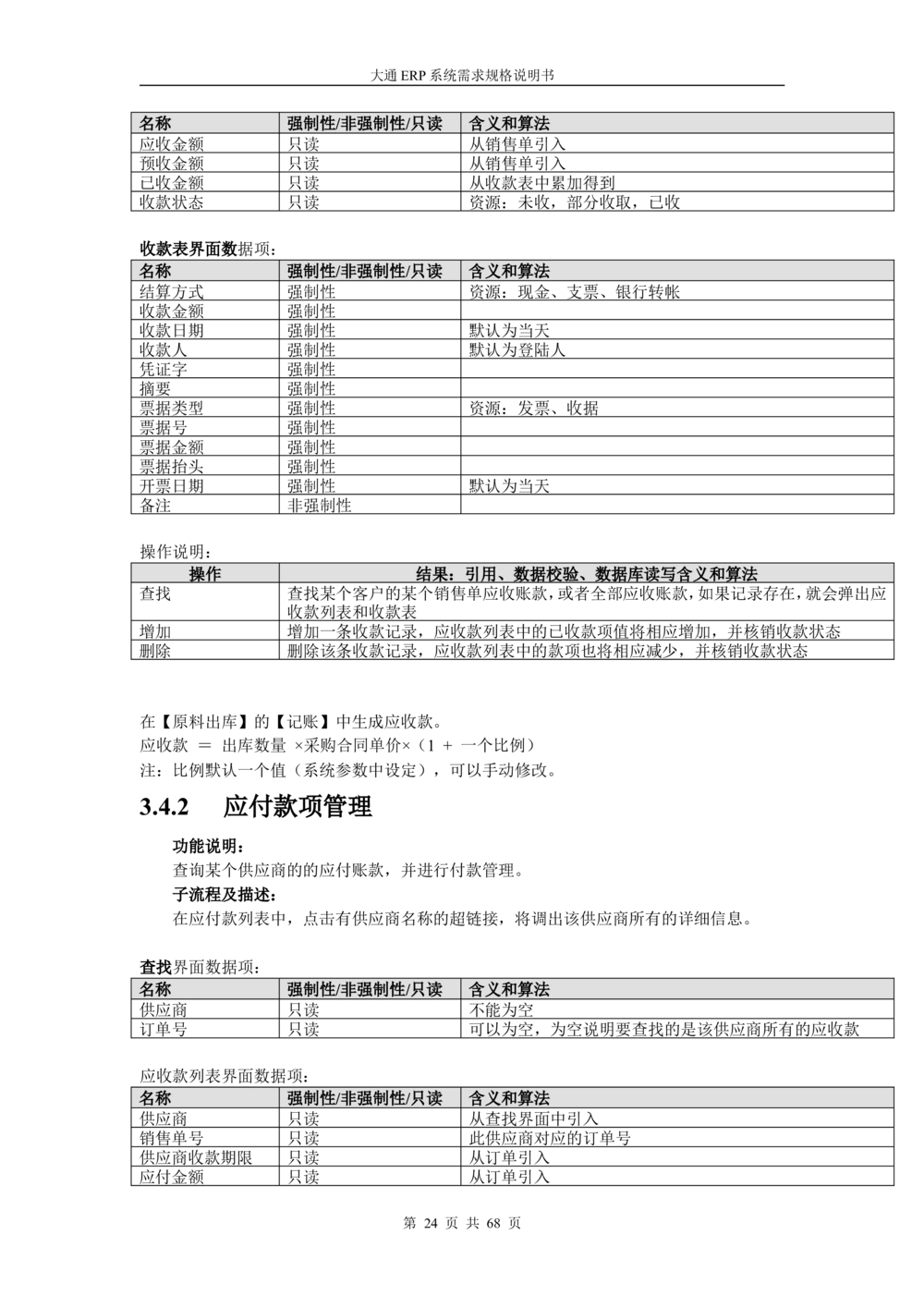 ERP系统需求规格说明书V3.0_436套软件开发需求文档_VD516-软件开发需求文档_10各类系统软件开发需求_更新内容
