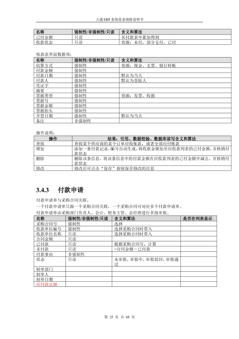 ERP系统需求规格说明书V3.0_436套软件开发需求文档_VD516-软件开发需求文档_10各类系统软件开发需求_更新内容