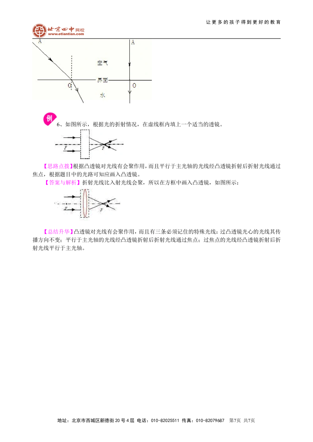 中考冲刺：光学作图专题（提高）知识讲解_中考全科复习资料_北京四中绝密资料04中考物理总复习_49中考冲刺：光学作图专题（提高）