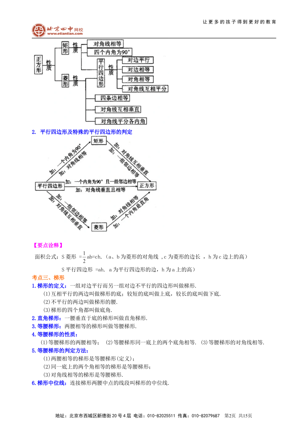 中考总复习：四边形综合复习--知识讲解（提高）_中考全科复习资料_北京四中绝密资料02中考数学总复习_36总复习：四边形综合复习（提高）
