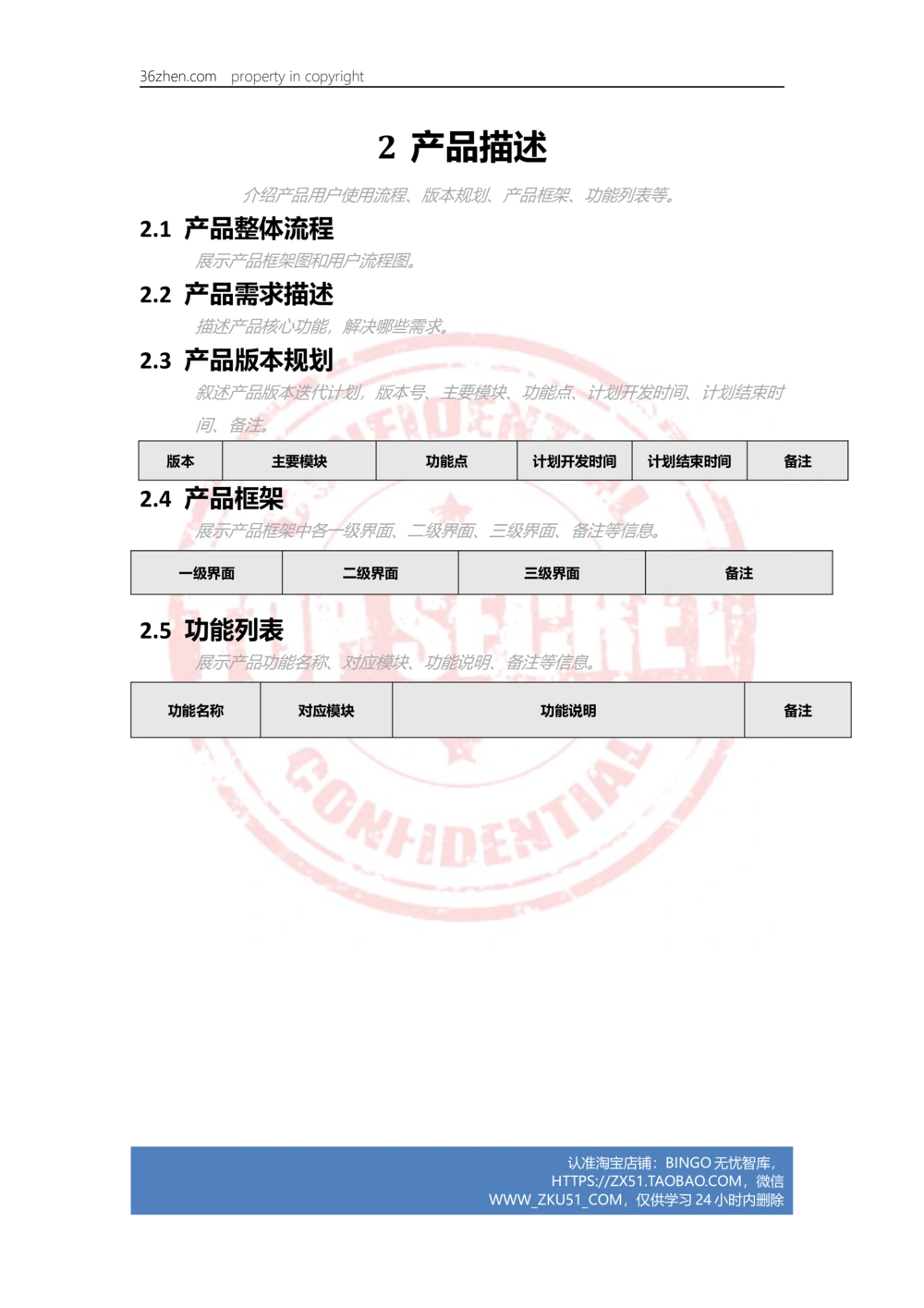36镇产品需求文档模板-V1.0_436套软件开发需求文档_VD516-软件开发需求文档_10各类系统软件开发需求_更新内容_产品需求文档案例（73份）