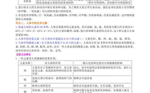 中考总复习：化学和生活（提高）知识讲解_中考全科复习资料_北京四中绝密资料05中考化学总复习_24总复习：化学和生活（提高）