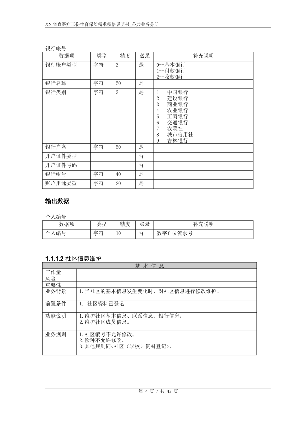 XX省医保1+X需求规格说明书_居民公共分册_436套软件开发需求文档_VD516-软件开发需求文档_10各类系统软件开发需求