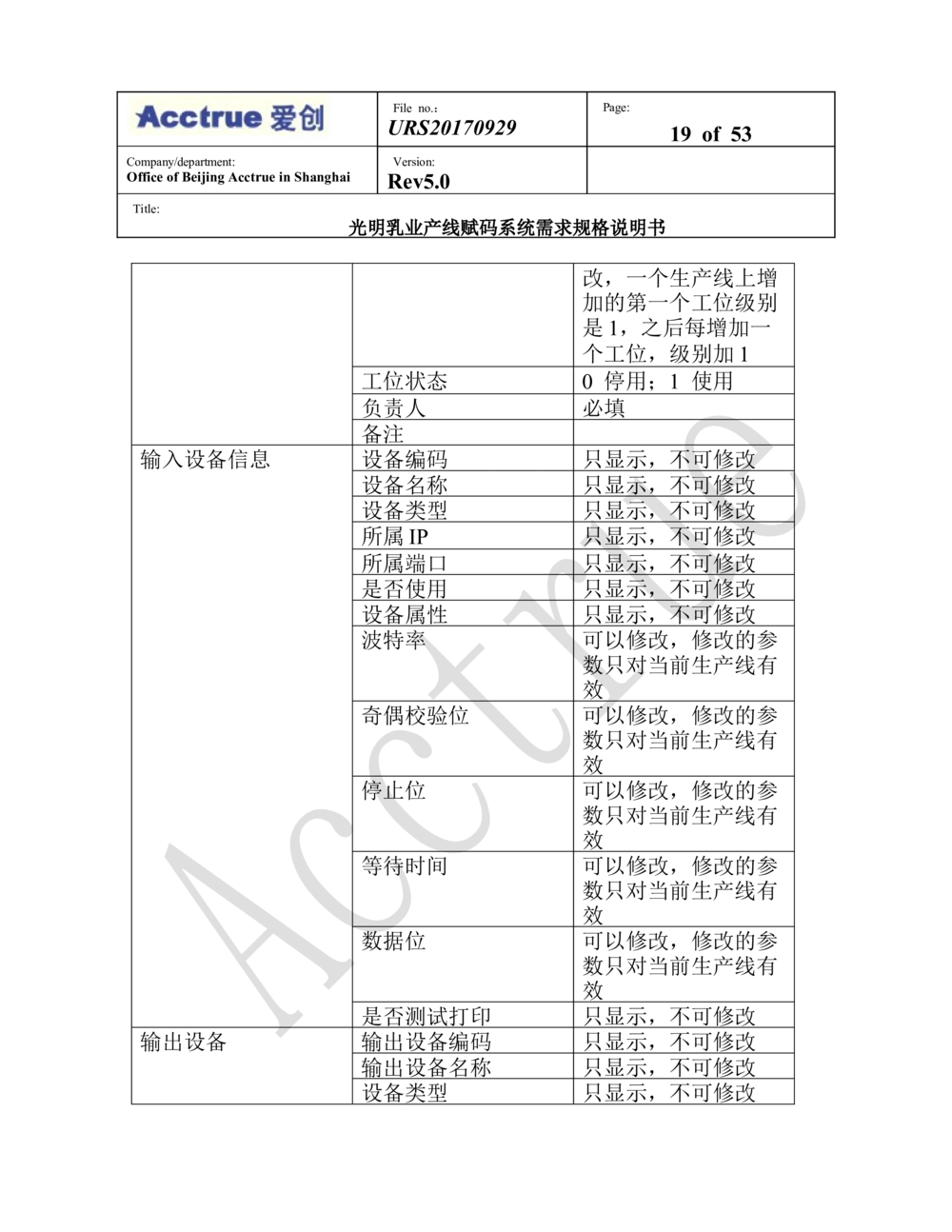 XX乳业产线赋码系统需求规格说明书（2018.01.15_436套软件开发需求文档_VD516-软件开发需求文档_10各类系统软件开发需求_更新内容