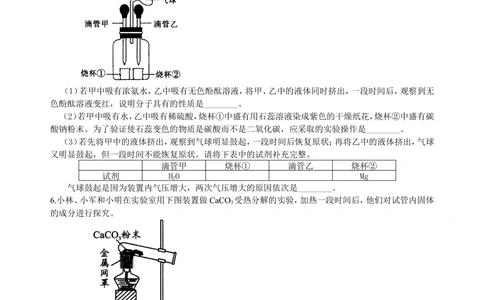 中考冲刺：化学探究题（基础）巩固练习_中考全科复习资料_北京四中绝密资料05中考化学总复习_49中考冲刺：化学探究题（基础）